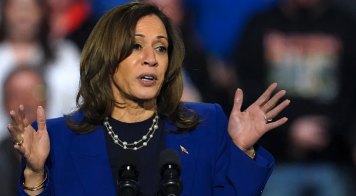 Protesters Interrupt Harris Speech